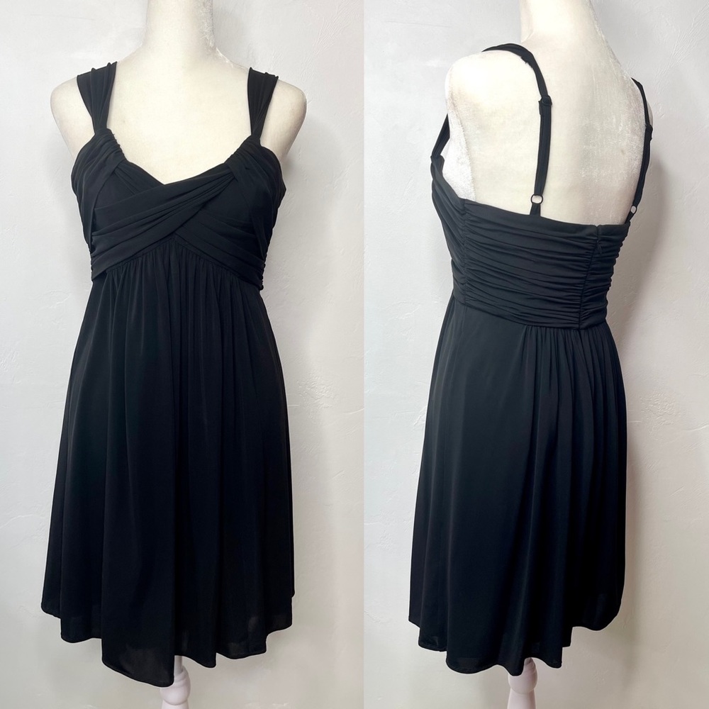 ✨LAST CHANCE✨ BCBGMaxAzria Black Surplice Neckline Dress